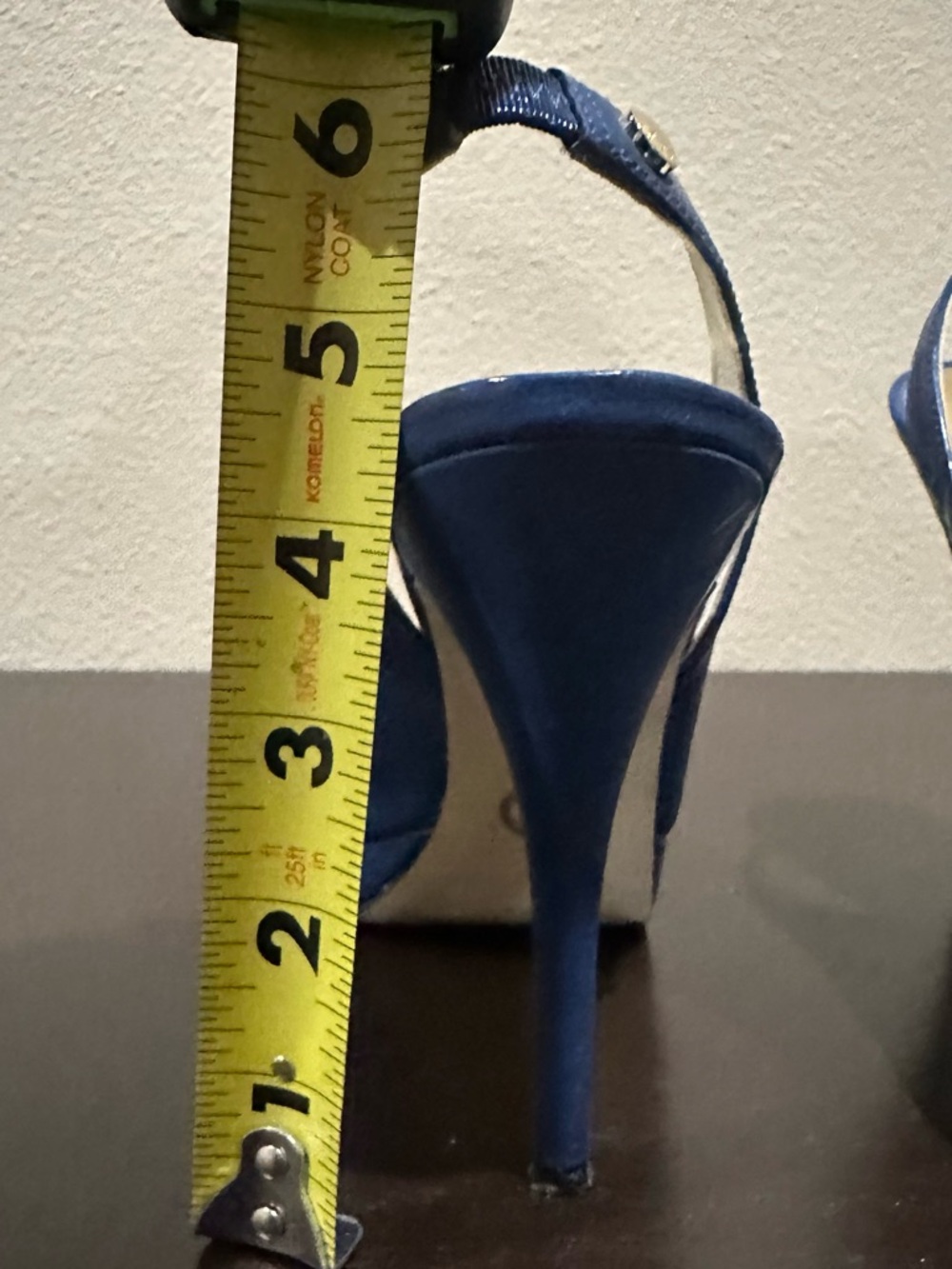 Michael Kors Royal Blue Peep-Toe Slingback Platform Heels - Picture 3 of 4